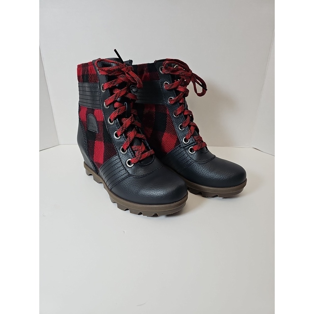 SOREL Joan of Arctic‎ Black Wedge III Lexie Lace-Up Bootie Womens Size 4